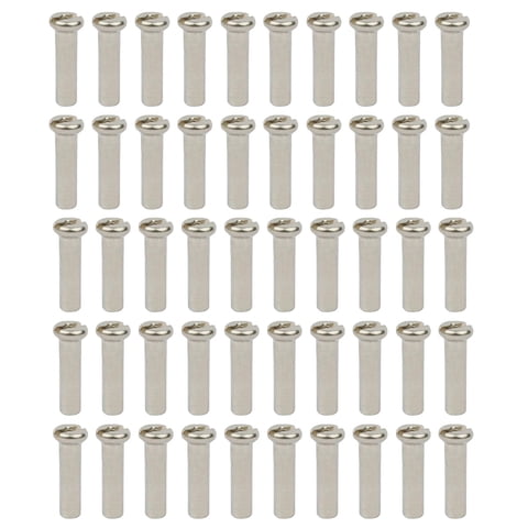 Magideal - 50 Pezones Ligeros Para Radios De Bicicleta, Decoración De Pezones Para Radios De Rueda, Tapas De Extremo Para Bicicletas De Carretera De Montaña, Tap 16Mm 14G