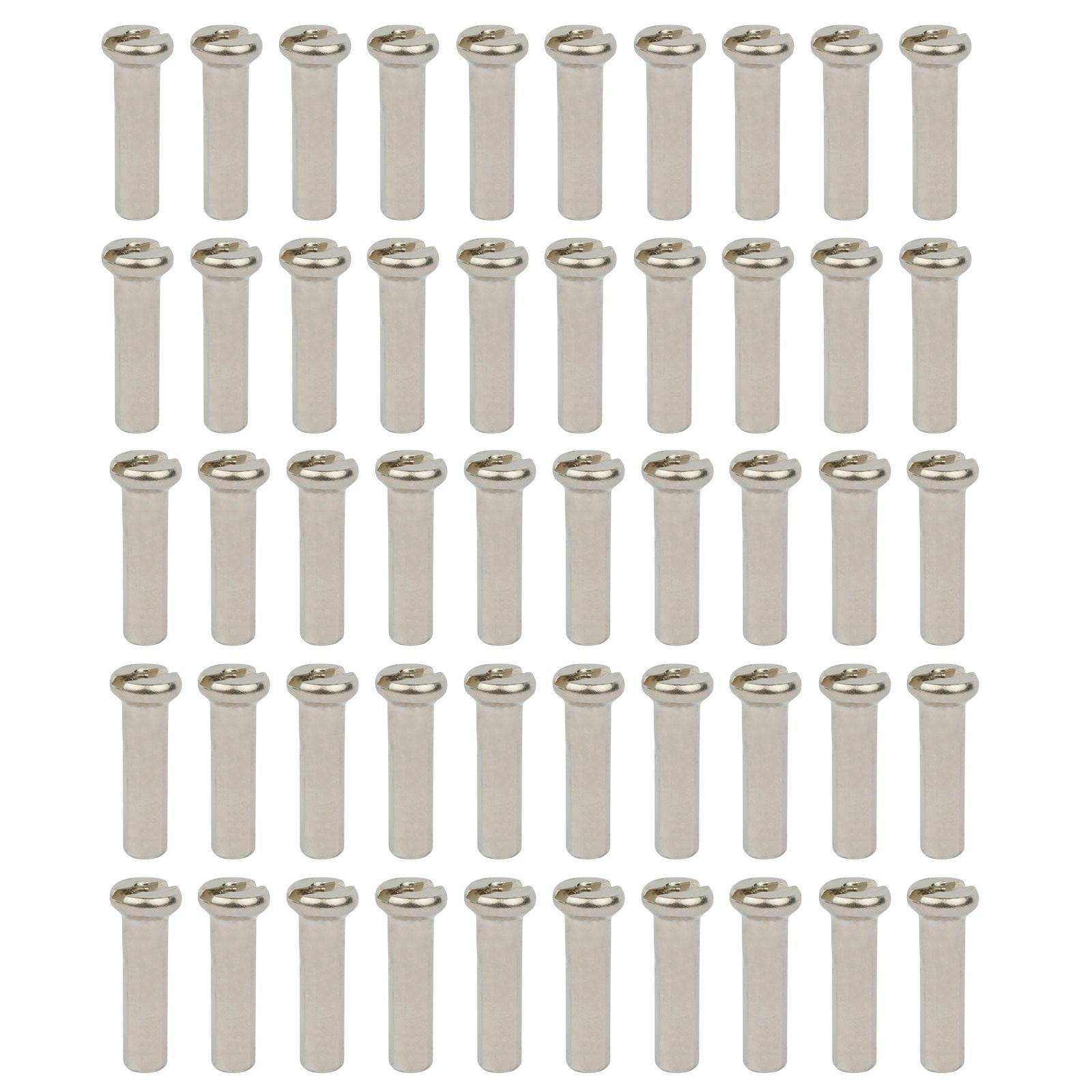 Magideal - 50 Pezones Ligeros Para Radios De Bicicleta, Decoración De Pezones Para Radios De Rueda, Tapas De Extremo Para Bicicletas De Carretera De Montaña, Tap 16Mm 14G