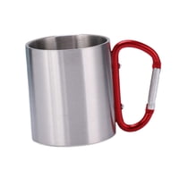 Ioensy - Taza De Camping Con Mango De Gancho Viajes De Mochilero Taza De Mosquetón De Senderismo Portátil Mango Rojo