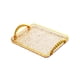 thumbnail image 5 of Bandeja Rectangular Para Servir, Organizador De Tocador De Ba?o Para Dormitorio, Mesita De Noche, Cocina, Borde Dorado ámbar, 5 of 5