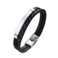 Magideal - Clásica, Envoltura Tejida Clásica, Brazalete Trenzado De Estilo Occidental Para Hombres Para Aniversario, Regalo Para Niños Y Niñas, Accesorio , Plata