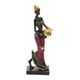 thumbnail image 1 of Figura Africana Figura De Mujer Pieza De Arte Para El Hogar Adorno De Soporte De Mesa Dorado, 1 of 3