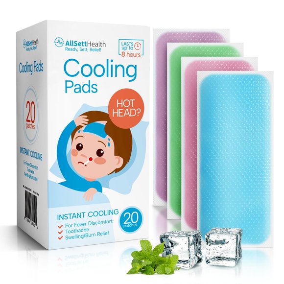 Parches de refrigeración AllSett Health para niños, paquete de 20