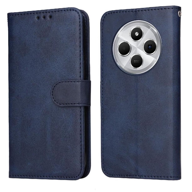 Funda Billetera para Xiaomi Redmi 14C 4G con Porta Tarjetas y Soporte Ajustable Azul