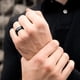 thumbnail image 2 of Anillo de Hombre Titanio Blue and Black Space Moda 2022, 2 of 3