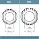 thumbnail image 3 of [Tuerca hexagonal de arandela] OEM MANIA 6021-001573 Tuerca M26 ID 24 mm, 3 of 6