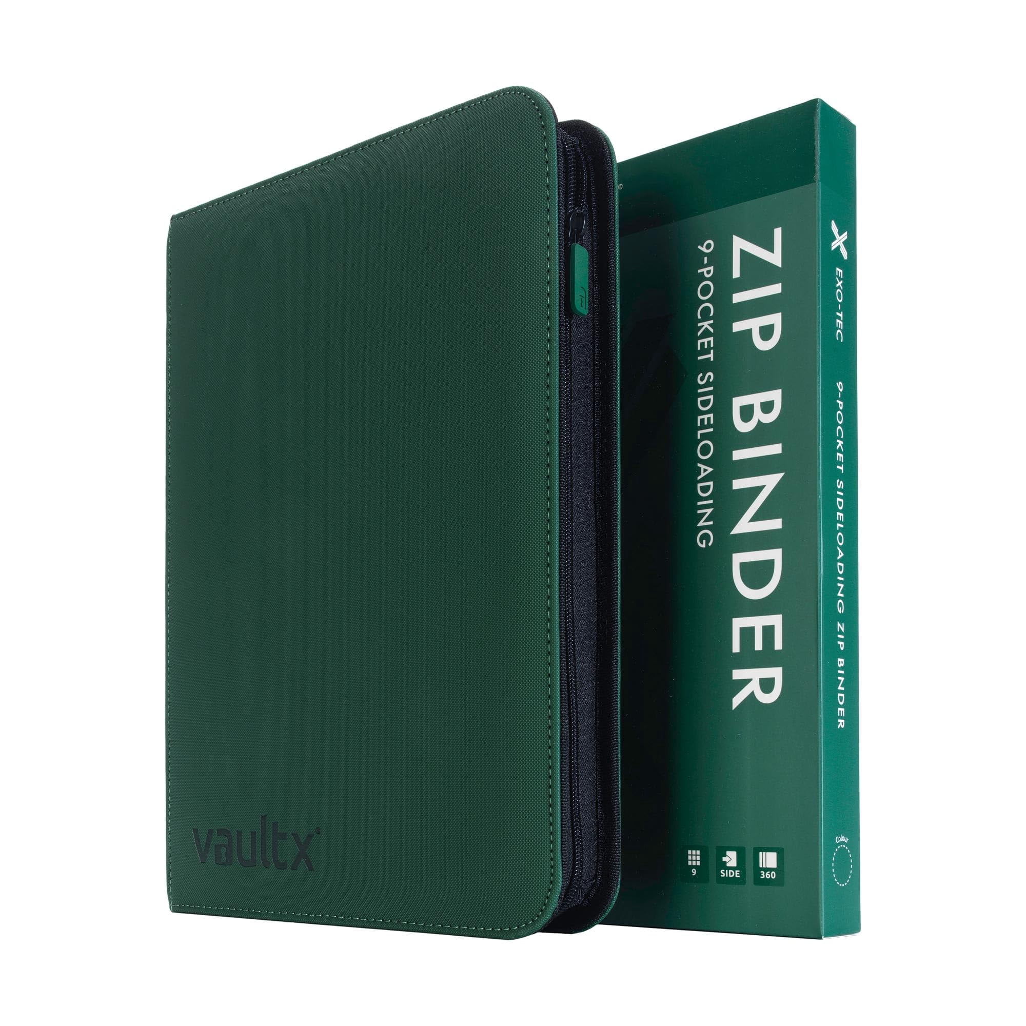 Carpeta Para Cartas Coleccionables Vault X De 9 Bolsillos Para 360 Cartas, Verde