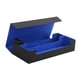 thumbnail image 5 of Estuche organizador para guardar y transportar barajas de cartas coleccionables estándar con cierre magnético. Capacidad para 550 cartas, con divisor, resistente para TCG. azul2, 5 of 5