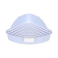Magideal - Caja De Arena Para Conejos En Forma De Con Maceta De Rejilla Caja De Inodoro De Esquina De Conejo Jaula Para Jaula De Hurón , Azul