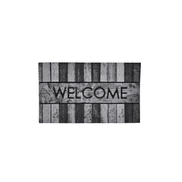 Genérico - Alfombra Limpiapiés Felpudo De Entrada Welcome Gris