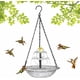 thumbnail image 1 of Baño pájaros solar colgante doble capa atrae colibríes exterior jardín, 1 of 8