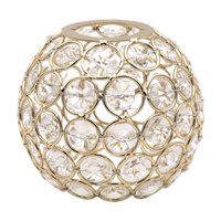 Magideal - Pantalla De Lámpara De Cristal, Luz De Techo, Luz De Escritorio Para Acampar, Lámpara Antigua, Lámpara De Lectura, Lámpara De Araña Clásica, Pantalla Oro