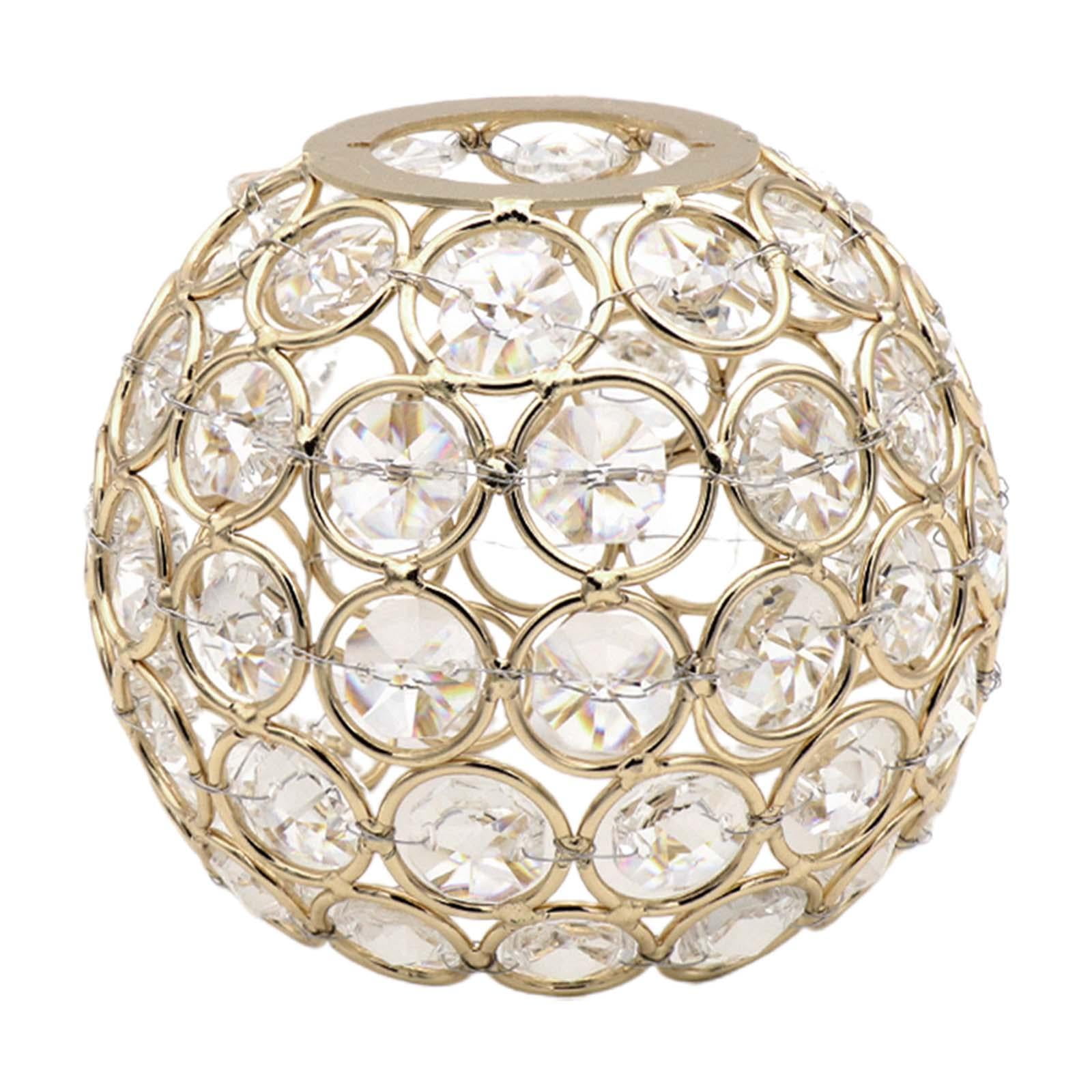 Magideal - Pantalla De Lámpara De Cristal, Luz De Techo, Luz De Escritorio Para Acampar, Lámpara Antigua, Lámpara De Lectura, Lámpara De Araña Clásica, Pantalla Oro