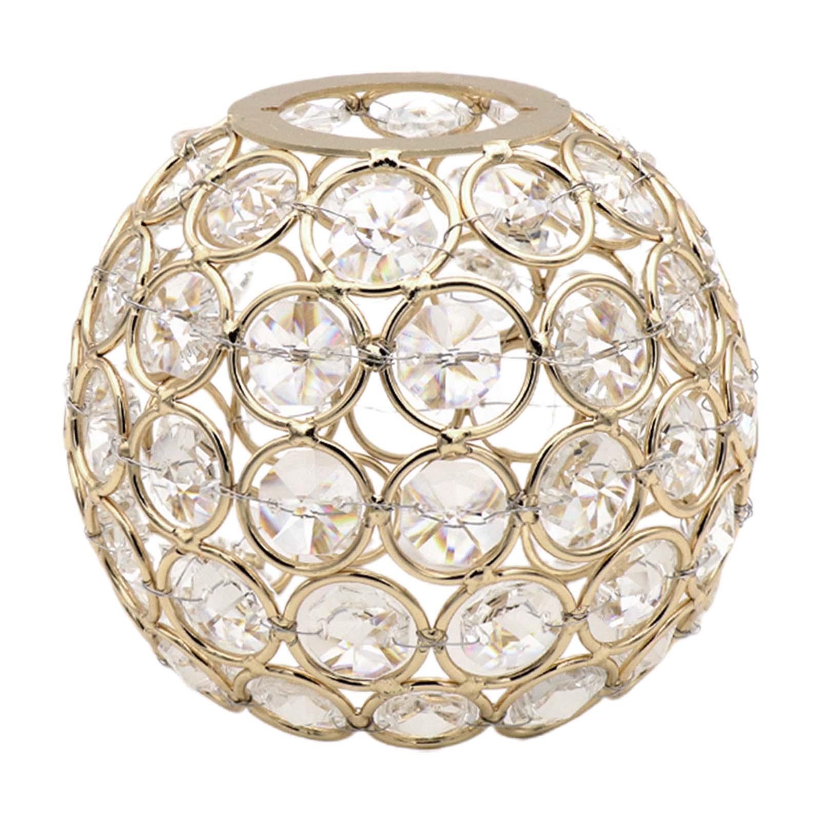 Magideal - Pantalla De Lámpara De Cristal, Luz De Techo, Luz De Escritorio Para Acampar, Lámpara Antigua, Lámpara De Lectura, Lámpara De Araña Clásica, Pantalla Oro