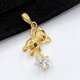 thumbnail image 3 of Dije Oso Estrella, Circón Blanco, Enchapado Oro 18k, Regalo Dorado, 3 of 4