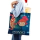 thumbnail image 4 of Ponyo en el Acantilado Bolso de tela con estampado de lienzo para mujer, bolsa de compras reutilizable y estética, con cremallera interior, regalo para mujer, 35 × 40 cm., 4 of 6