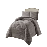 Genérico - Cobertor Texturizada De Invierno Diseño 01 King Gris Oscuro