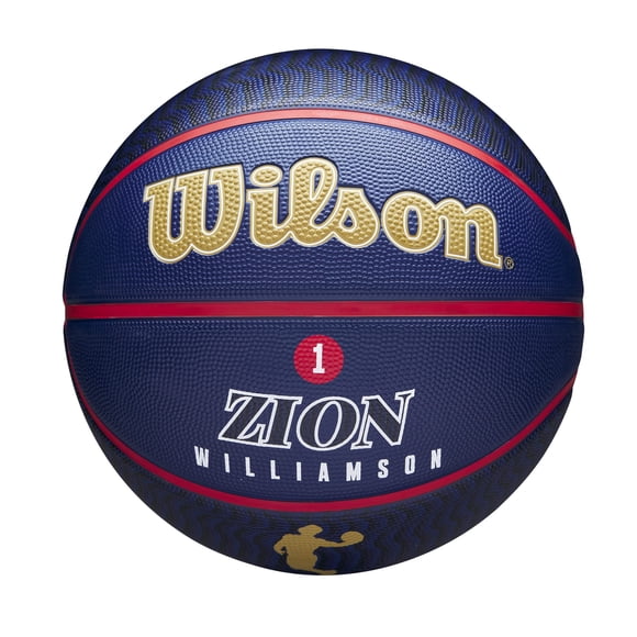 Icono de jugador de baloncesto WILSON de la NBA Outdoor Zion Williamson Sz 7