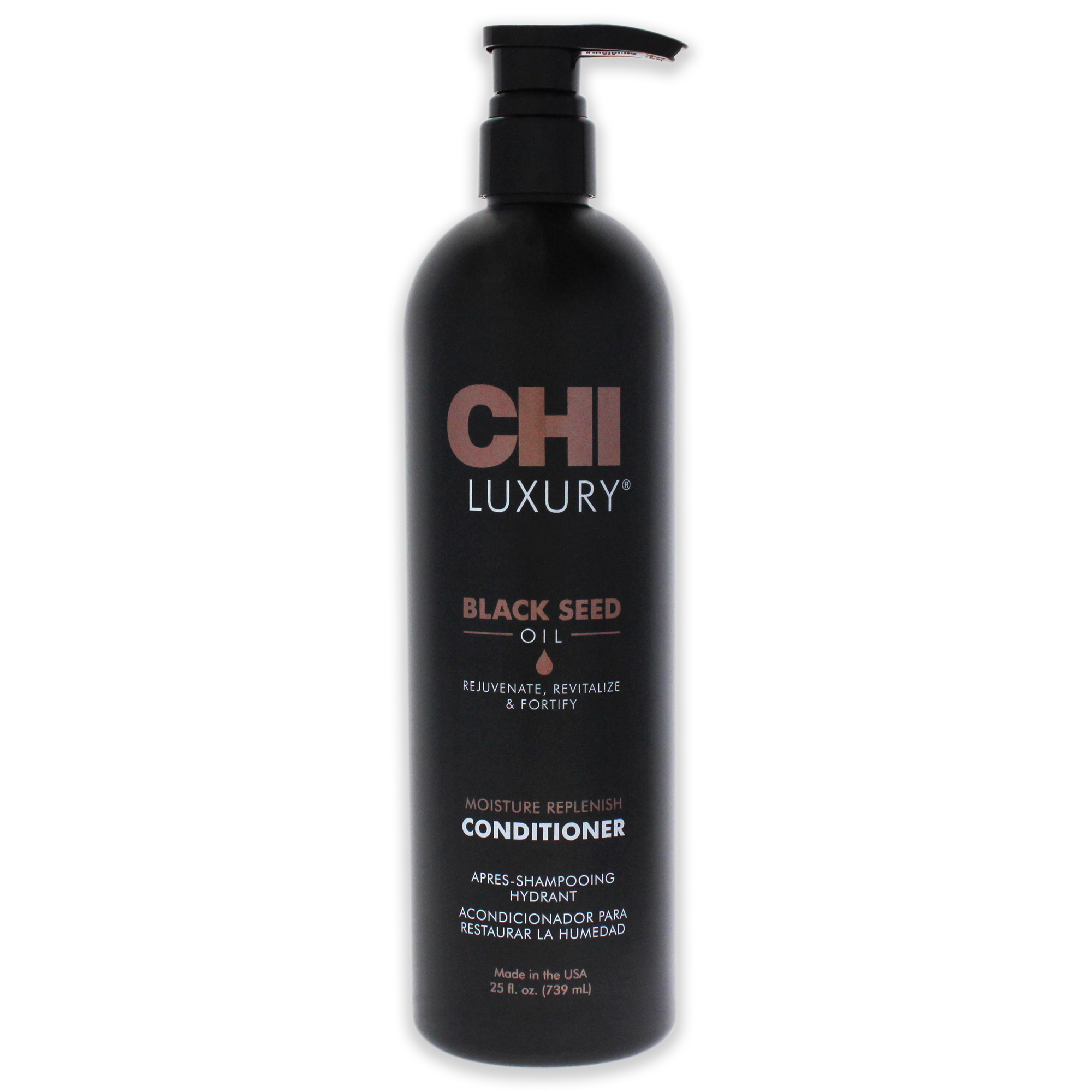Chi - Acondicionador De Reposición De Humedad De Aceite De Semilla Negra De Lujo De Para Unisex - Acondicionador De 25 Oz