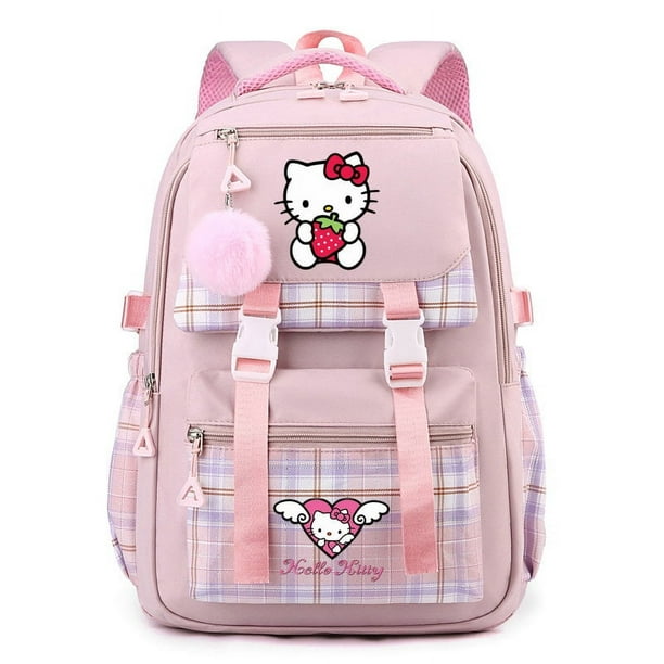Cute Mochila Hello Kitty Girl's Backpack Cartoon High School Students School Bags Women's Large Capacity Daily infanti Best Gift