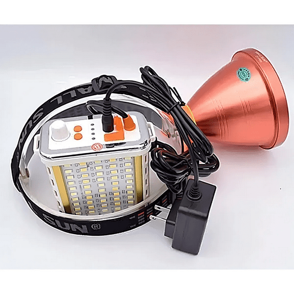 Linterna Foco Led 800w (reales) Caza Camping Minero Lampara Linterna Naranja Luz Blanco