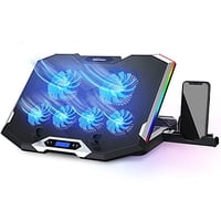 Topmate - C11 Laptop Cooling Pad Silver Wing Cooler Rgb Lighting Laptop