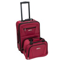 Juego De Equipaje Rockland Fashion Softside Upright De 2 Piezas, Rojo