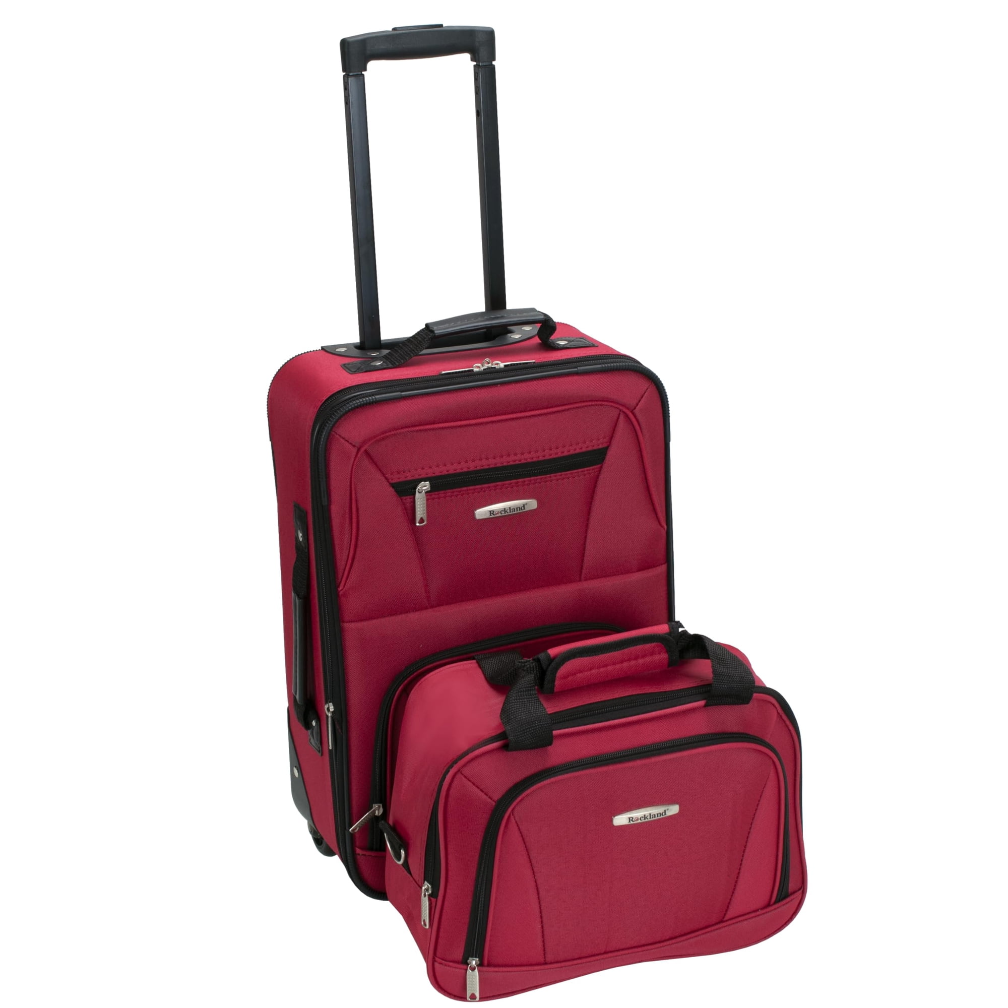 Juego De Equipaje Rockland Fashion Softside Upright De 2 Piezas, Rojo