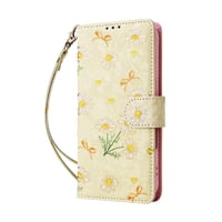 Foxdock Funda Tipo Cartera Floral Para Iphone 14 Pro ,Funda Con Tapa De Cuero Pu, Protección Antigolpes Con Ranuras Para Tarjetas Y Soporte