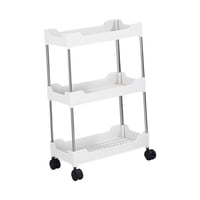 Magideal - Carro De Almacenamiento Con Ruedas, Carrito Utilitario Rodante, Carrito Organizador De Baño Extraíble, Carrito De Almacenamiento De Cocina Para Cuarto 3 Capas Ensanchadas