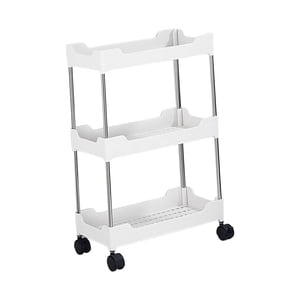 Magideal - Carro De Almacenamiento Con Ruedas, Carrito Utilitario Rodante, Carrito Organizador De Baño Extraíble, Carrito De Almacenamiento De Cocina Para Cuarto 3 Capas Ensanchadas