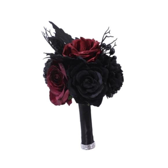 Ramo De Rosas Artificiales De Estilo Gótico Para Jardín, Manualidades, Fiestas Temáticas, Color Rojo