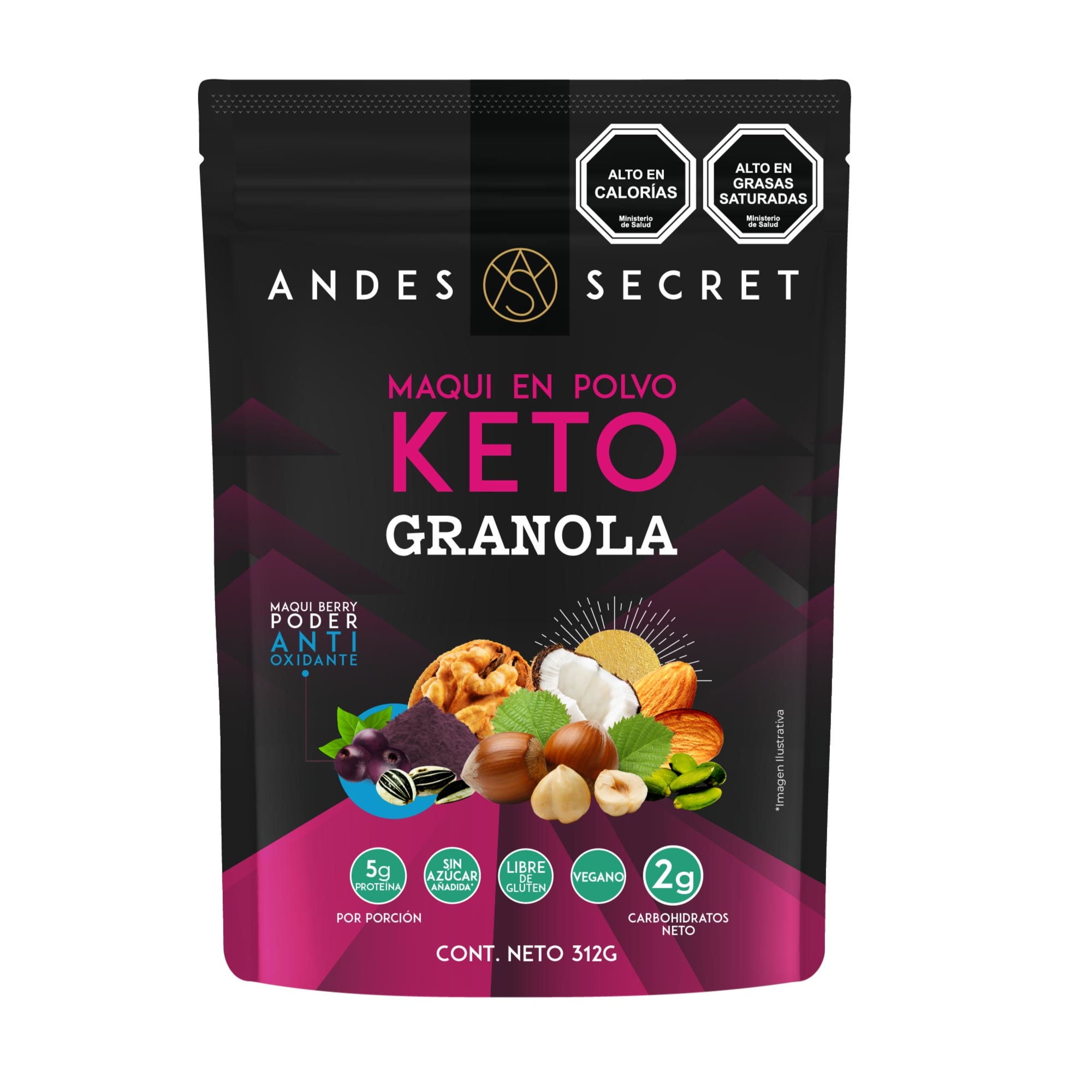 Granola Keto Maqui 312 g Andes Secret