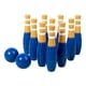 thumbnail image 4 of Juego de bolos de madera de 10 Uds., juguete de bolos para niños con 10 pines y 2 bolas, juego de bolos para césped, Mini bolos para patio interior y, 4 of 5