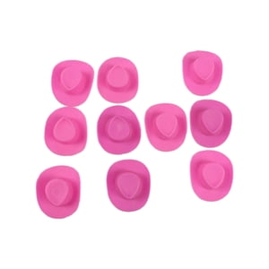 Magideal - 10 Piezas Mini Sombreros De Vaquero Casa De Muñecas, Lindo Mini Sombrero De Vaquera Escala 1/6, Sombrero De Muñeca Para Decoración De Casa De Muñecas , Rosa