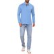 thumbnail image 2 of Edición INSPIRE CHIC Camisetas Polo de Golf para Hombre con Bolsillo, Cuello con Botones de Contraste, Mangas Largas 2XL Azul Claro, 2 of 6