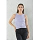 thumbnail image 1 of Polera Musculosa Mujer Morado Rayado Sin Mangas Talla S, 1 of 3
