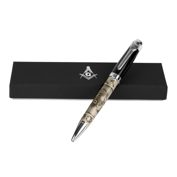 Bolígrafo de Punta de Bola TREASURE GURUS, LLC - Set de Regalo Masónico