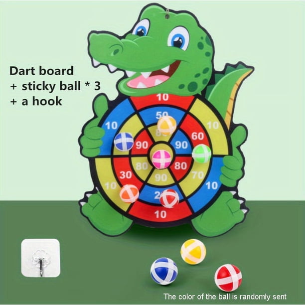 Children Cartoon Animal Dart Board Sticky Ball, Rabbit Family Interactive Educational Toy Christmas Gift