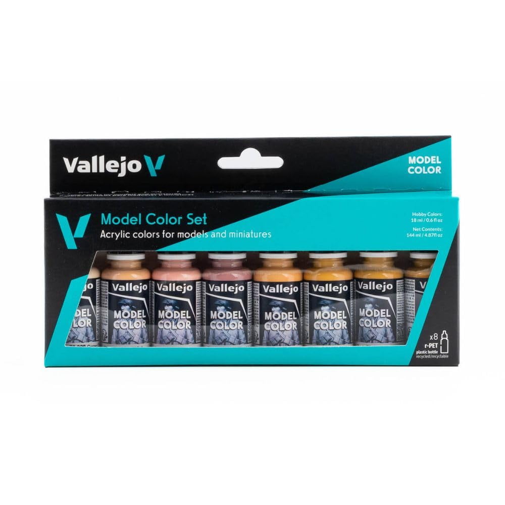 Set De Pintura Acrílica Vallejo Model Color Face & Skin Tones 8x18ml