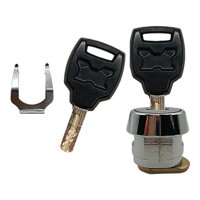 Magideal - Cilindro De Cerradura Trasera Para Motocicleta Fijación Para Maleta Trasera Kit De Llave Con Cilindro Metálico Compacto E Instalación Fácil Para Usuar 20 Mm Plano