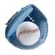 thumbnail image 3 of Guantes De Receptor De Béisbol PU Con Pelota De Béisbol Teeball Guante Hombres Mujeres Unisex Azul, 3 of 5