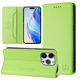 thumbnail image 2 of Funda Billetera con Soporte para iPhone 15 Pro Bloqueo RFID Plegable Verde claro, 2 of 6