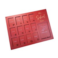 Bothyi - Marco De Fotos Escolar De 13 Fotos, Marco De Fotos De Madera Para El Hogar, Dormitorio, Sala De Estar, Rojo