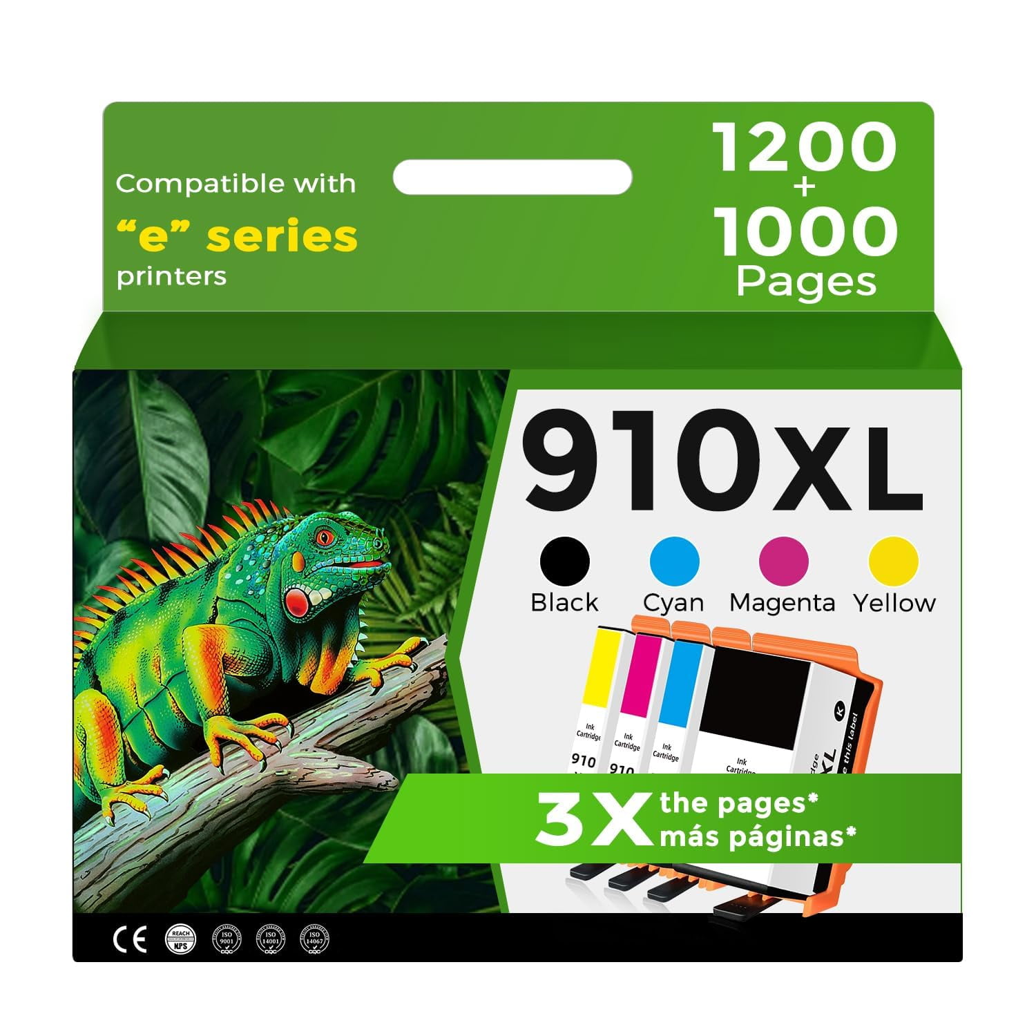 Cartuchos De Tinta Relcolor 910xl Negro Cian Magenta Amarillo