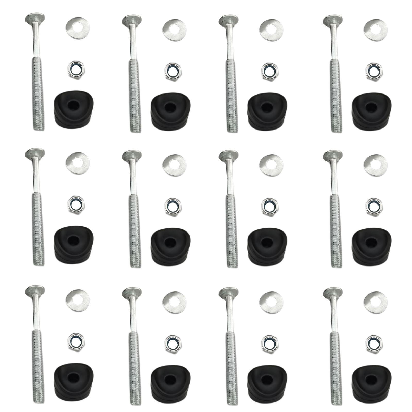 Magideal - 12 Tornillos De Acero Para Trampolín, Herramienta De Estabilidad De Salto, Accesorios Para Trampolín, Pernos Y Tuercas Para Trampolín, Antisueltos, La