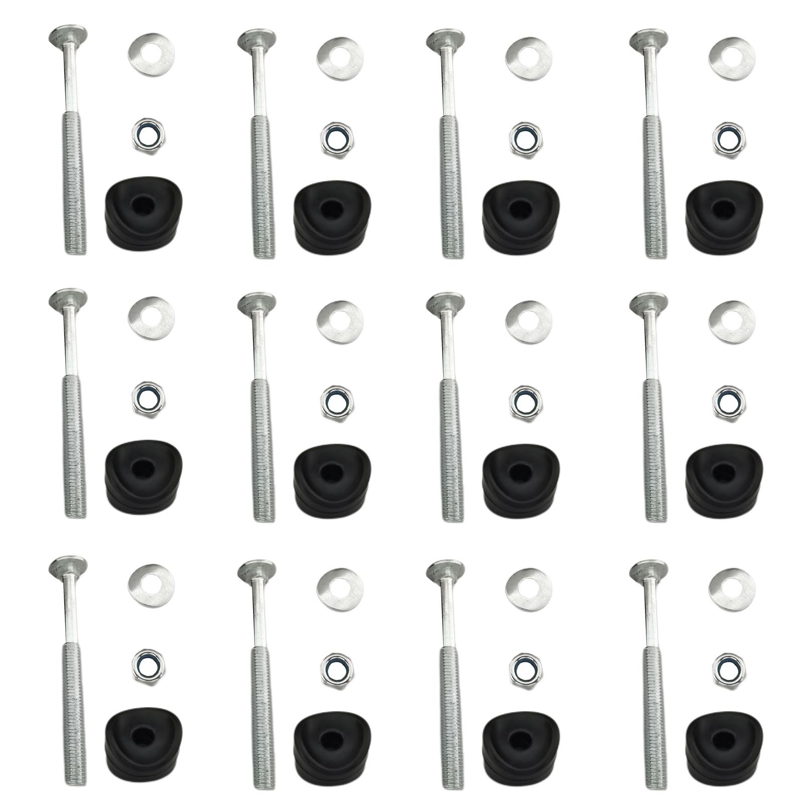 Magideal - 12 Tornillos De Acero Para Trampolín, Herramienta De Estabilidad De Salto, Accesorios Para Trampolín, Pernos Y Tuercas Para Trampolín, Antisueltos, La