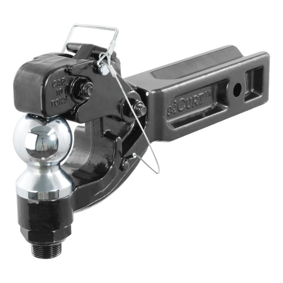 Pintle Hitch CURT 48012 con bola de remolque de 2, 5/16 pulgadas, 20 000 libras