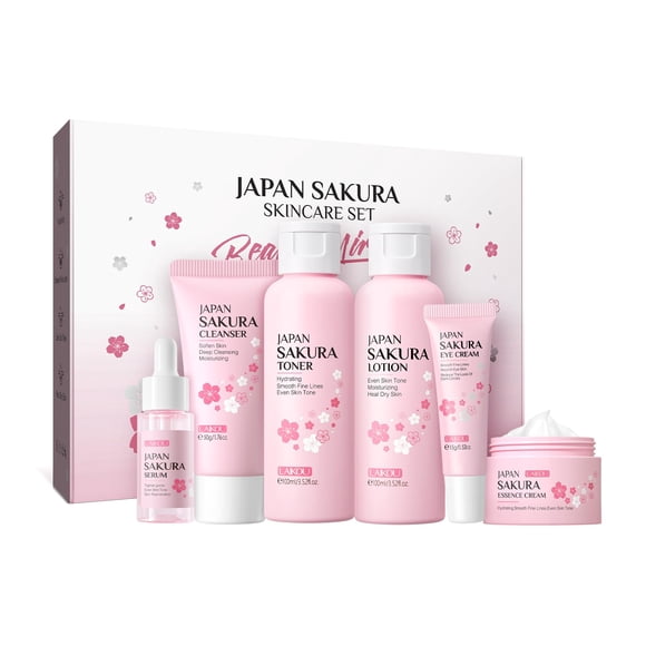 Set Para El Cuidado De La Piel Japan Sakura Con Limpiador Tónico Y Loción