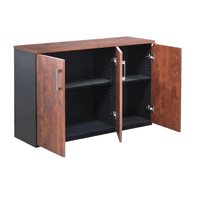 Msa Muebles Santa Ana - Gabinete 3 Puertas Gb120 Cerezo Con Negro R.A.